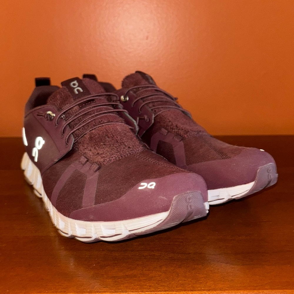 On men’s size 9.5 shoes.